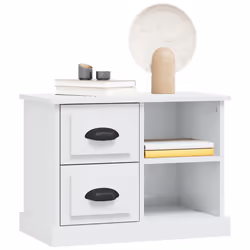 VidaXL 816370 Table de nuit et table de chevet Blanc - Vue supplémentaire 4
