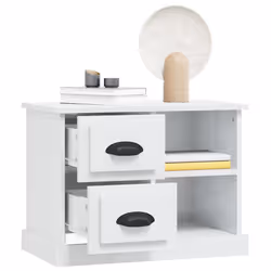 VidaXL 816370 Table de nuit et table de chevet Blanc - Vue supplémentaire 5