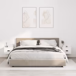 VidaXL 816381 Table de nuit et table de chevet Blanc