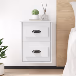 VidaXL 816392 Table de nuit et table de chevet Blanc
