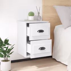VidaXL 816392 Table de nuit et table de chevet Blanc