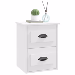 VidaXL 816393 Table de nuit et table de chevet Blanc - Vue supplémentaire 5