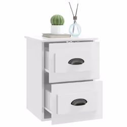 VidaXL 816396 Table de nuit et table de chevet Blanc - Vue supplémentaire 5