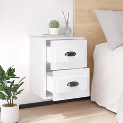 VidaXL 816397 Table de nuit et table de chevet Blanc - Vue supplémentaire 4