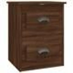 vidaXL Table de chevet murale chêne marron 41,5x36x53 cm