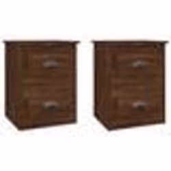 vidaXL Tables de chevet murales 2 pcs Chêne marron 41,5x36x53 cm