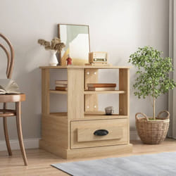 vidaXL Table d'appoint chêne sonoma 50x50x60 cm bois d'ingénierie