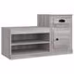 vidaXL Armoire à chaussures sonoma gris 100x42x60 cm bois d'ingénierie