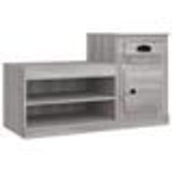 vidaXL Armoire à chaussures sonoma gris 100x42x60 cm bois d'ingénierie