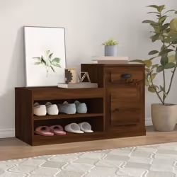 vidaXL Armoire à chaussures chêne marron 100x42x60cm bois d'ingénierie