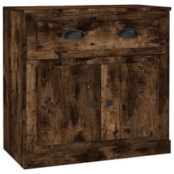vidaXL Buffet chêne fumé 70x35,5x67,5 cm bois d'ingénierie
