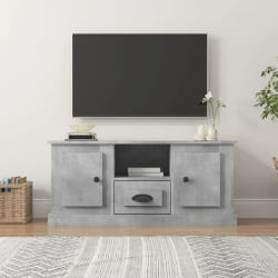 vidaXL Meuble TV gris béton 100x35,5x45 cm bois d'ingénierie