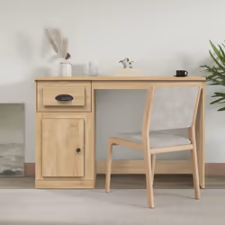 Description générale Apportez un air de charme élégant à votre espace de travail ou d'étude avec ce bureau moderne. Fabriqué ...