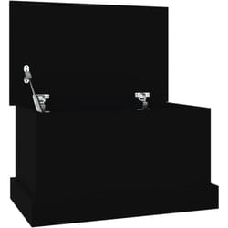 Vidaxl - Boîte de rangement noir 50x30x28 cm bois d'ingénierie