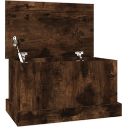Boîte de rangement chêne fumé 50x30x28 cm bois d'ingénierie Vidaxl