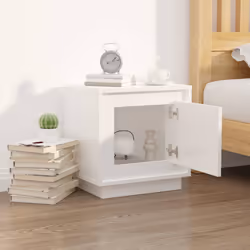 VidaXL 819840 Table de nuit et table de chevet Blanc