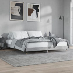Cadre De Lit Sans Matelas Gris Béton 200x200 Cm Vidaxl