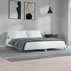 Cadre De Lit Sans Matelas Blanc Brillant 160x200 Cm Vidaxl