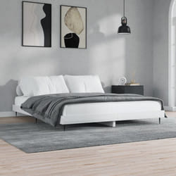 Cadre De Lit Sans Matelas Blanc Brillant 150x200 Cm Vidaxl