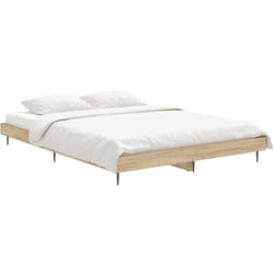 Cadre de lit sans matelas chêne sonoma 135x190 cm Vidaxl