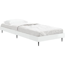 Cadre de lit sans matelas blanc brillant 75x190 cm Vidaxl