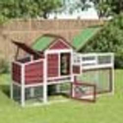 vidaXL Poulailler moka 186,5x58,5x113 cm bois massif de pin