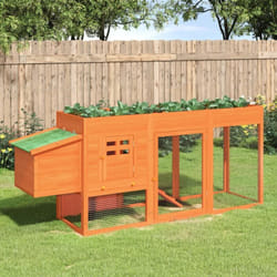 vidaXL Poulailler marron 204x50x84 cm bois massif de pin