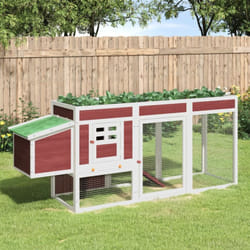 Vidaxl - Poulailler moka 204x50x84 cm bois massif de pin