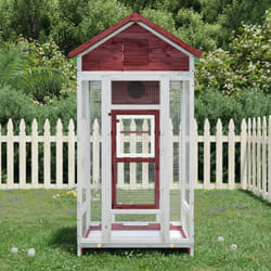 Vidaxl - Maison à oiseaux moka 91,5x53x170 cm bois massif de pin
