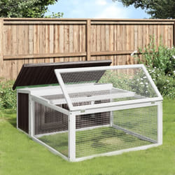 Vidaxl - Clapier gris 117,5x97x47,5 cm bois de pin massif