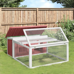 Vidaxl - Clapier moka 117,5x97x47,5 cm bois de pin massif