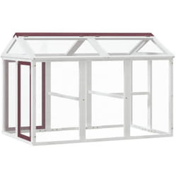 Enclos animaux moka 141x94x104 cm bois massif de pin Vidaxl