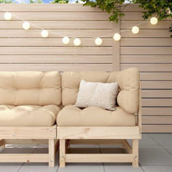 vidaXL Canapé d'angle avec coussins bois de pin solide