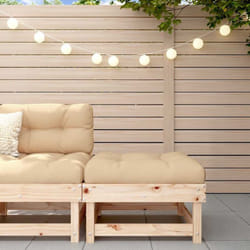 Vidaxl - Repose-pied de jardin avec coussin bois de pin massif