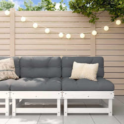 Vidaxl - Canapés centraux avec coussins 2 pcs blanc bois de pin massif