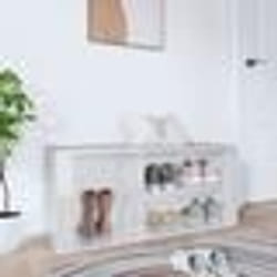 vidaXL Repose-pieds de jardin avec coussins lot de 2 blanc bois de pin