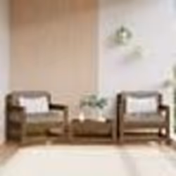 vidaXL Chaises de jardin avec coussins lot de 2 marron miel