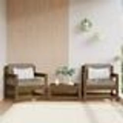 vidaXL Chaises de jardin avec coussins lot de 2 marron miel
