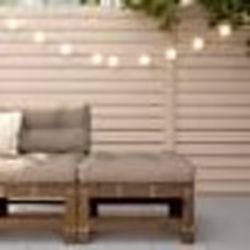vidaXL Repose-pied de jardin et coussin marron miel bois de pin massif