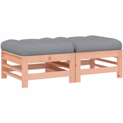 Ces repose-pieds de jardin en bois, qui se démarquent par leur design à lattes et leurs coussins moelleux, seront un excellen ...