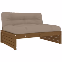 Ce canapé central en bois, qui se démarque par son design à lattes et ses coussins moelleux, sera un excellent supplément à v ...
