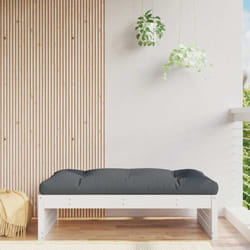 Vidaxl - Repose-pied de jardin 120x80 cm blanc bois de pin massif