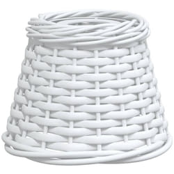 Abat-jour de plafonnier blanc Ø15x12 cm osier Vidaxl