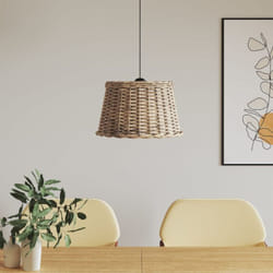 Vidaxl - Abat-jour de plafonnier marron Ø45x28 cm osier