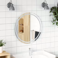 Ajoutez une touche esthétique avec ce miroir de salle de bain à LED, qui convient parfaitement à votre salle de bain et à tou ...