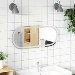 vidaXL Miroir LED 90x40 cm ovale