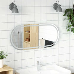 vidaXL Miroir LED - Ovale Salle de bain
