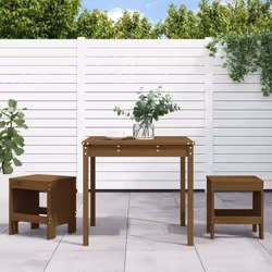 Cet ensemble de bistro de jardin en bois vous permet de passer des moments agréables et confortables avec votre famille et vo ...