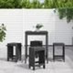 vidaXL Ensemble de bar de jardin 5 pcs gris bois de pin massif