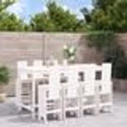 vidaXL Ensemble de bar de jardin 9 pcs blanc bois de pin massif